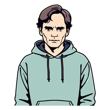 Robert Sean Leonard wearing a House MD hoodie sticker