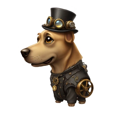 Chien steam punk sticker