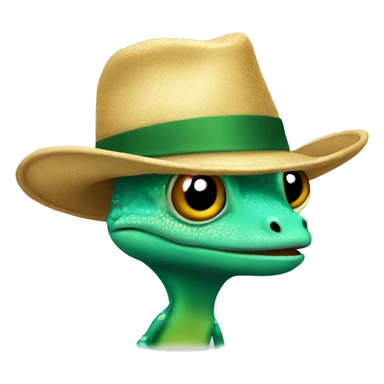 gecko with hat sticker