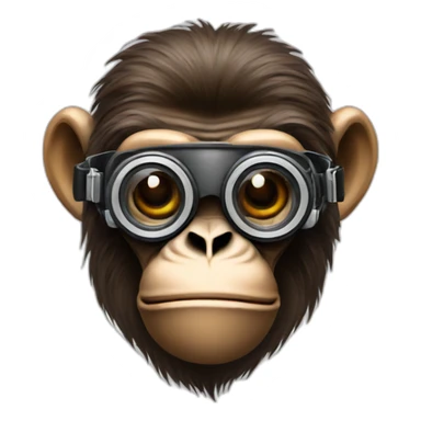 ape with camera goggles sticker