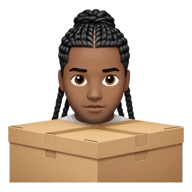 Homme noir avec des vanilles et une couleur de cheveux noir  sticker