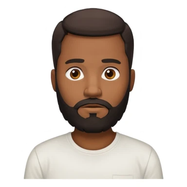 black bearded man in white t shirt sticker