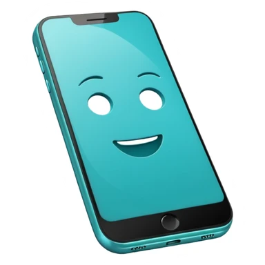 phone emoji in turquoise color sticker