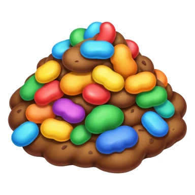 Rainbow poop sticker