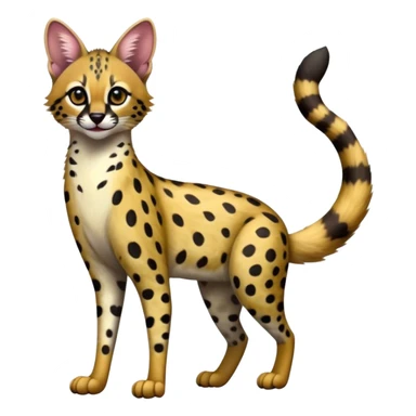 Vibrant dark Colorful Serval-Genet-Civet-hybrid, full body sticker