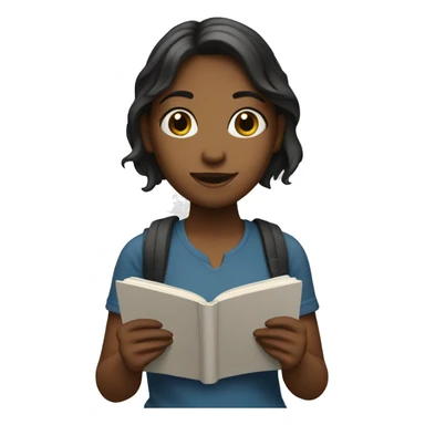 Girl with notebook sticker