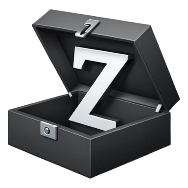 letter Z in box sticker