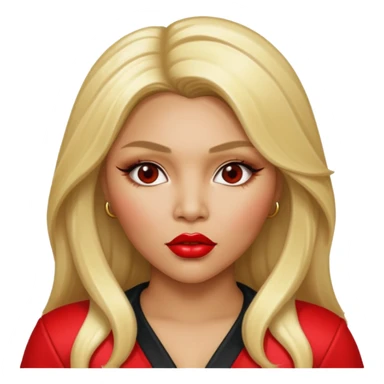 Lil Kim with long blonde hair sticker