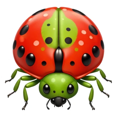 lime cute lady bug sticker