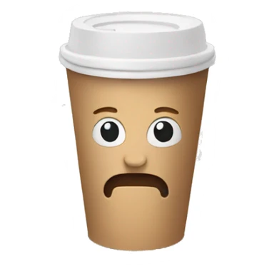 Paper coffee cup sticker