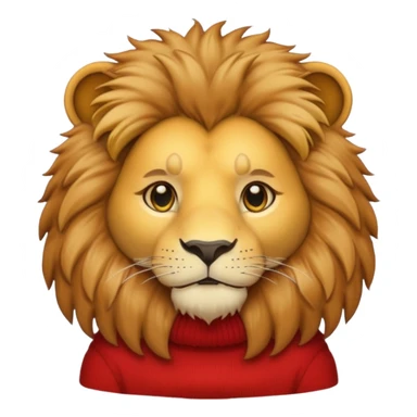 lion wearing red jumper sticker