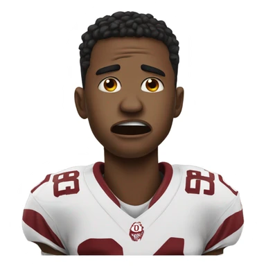 OU football player crying tears sticker