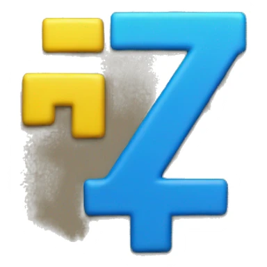 a yellow z and a blue p sticker