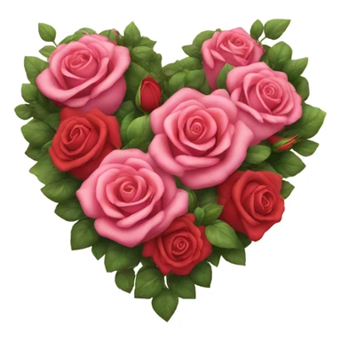 Heart with roses sticker