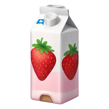 strawberry milk carton sticker