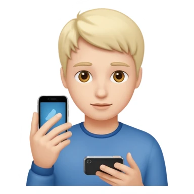 scrolling on a mobile sticker