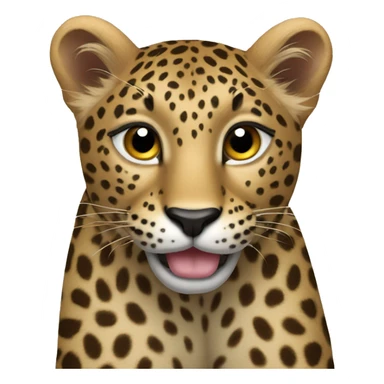 leopard heart  sticker