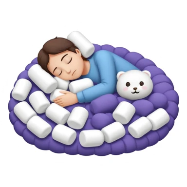 Sleep with marshmallows  sticker
