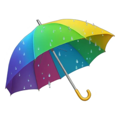 Umbrella with raindrops sticker