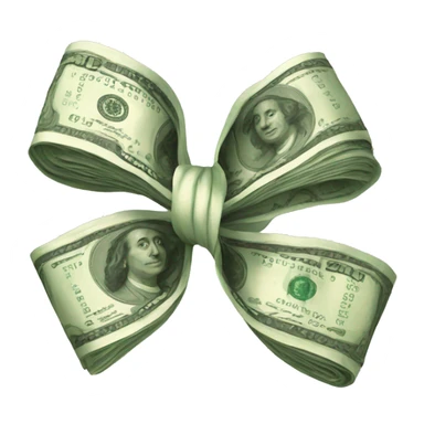 Money bow sticker