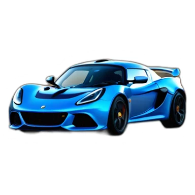 Blue Lotus exige with the number plate V7NLL sticker