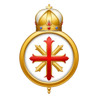 Pope's emblem with a touch of red sticker