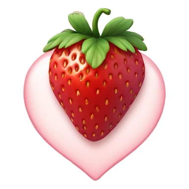 Strawberry that is shaped like a heart  sticker