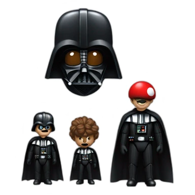 Darth vader with Mario bros sticker