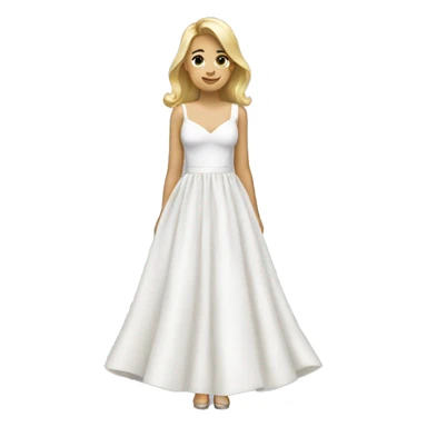 White dress sticker
