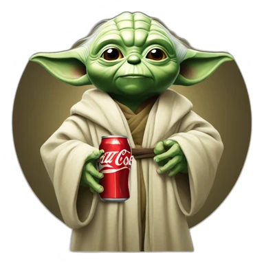 yoda boit coca cola sticker