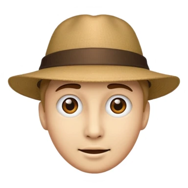 Şapkalı yüz sticker