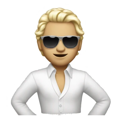 white disco dancer sticker