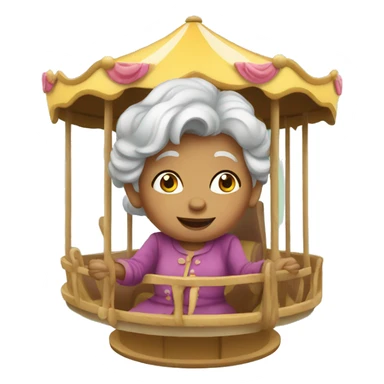 grannies on the carousel sticker