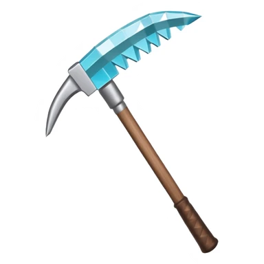 Minecraft diamond hoe with brown handle sticker