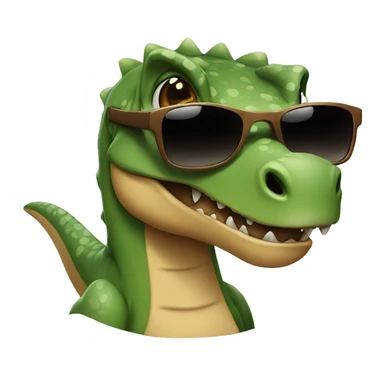 dino with sunglasses sticker