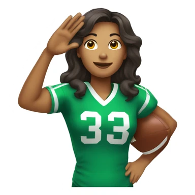 woman football saluting sticker