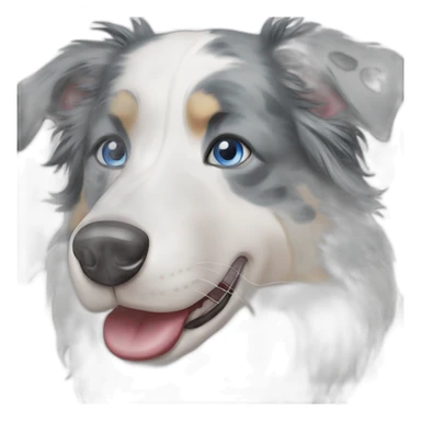 Blue eyees Seal merle Border collie sticker