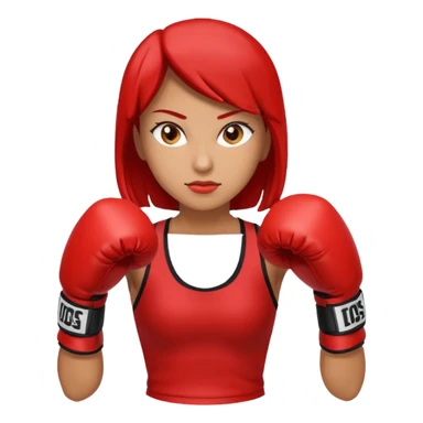 boxing lady sticker