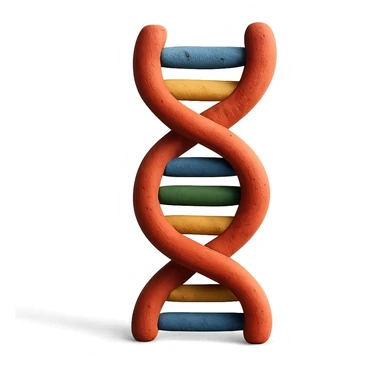 genetics icon, DNA double helix sticker