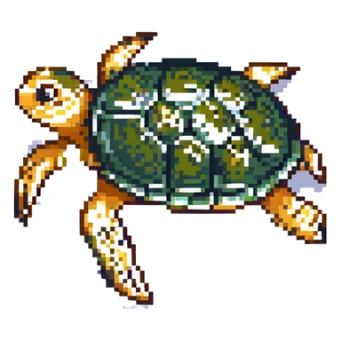 adorable baby hawksbill turtle, tiny and charming sticker