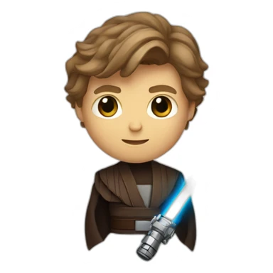 anakin skywalker and light saber sticker