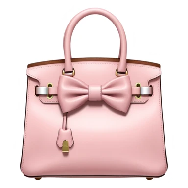 light pink birkin bag with bow sticker