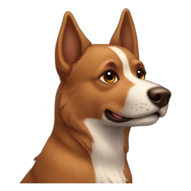 perro marron pecho blaco sticker