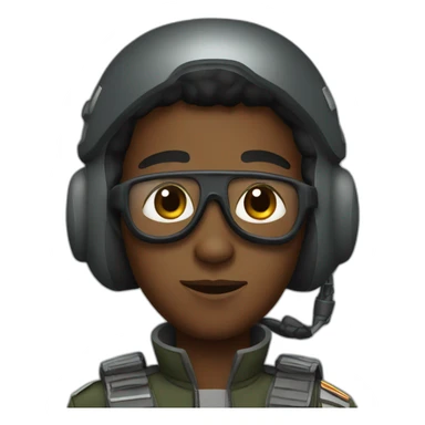 black fighter pilot sticker