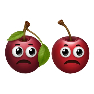 two cherries sticker