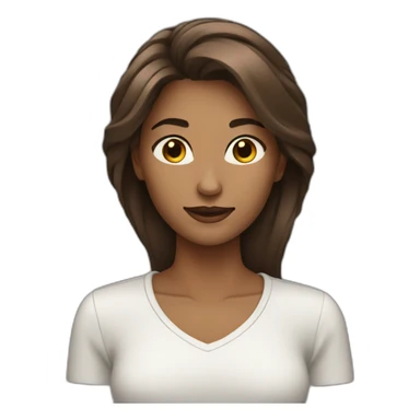 Woman 28 years hair brown  sticker