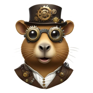 capybara steampunk sticker