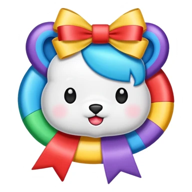 Pookie sticker ribbion sticker