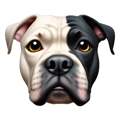 black american bully with black nose sticker
