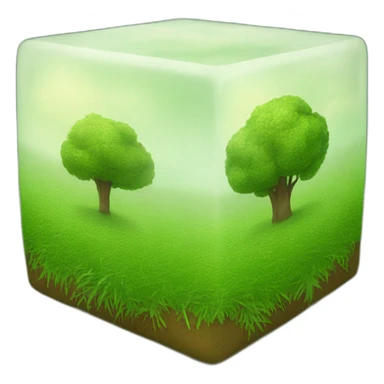 Cube d'herbe sticker